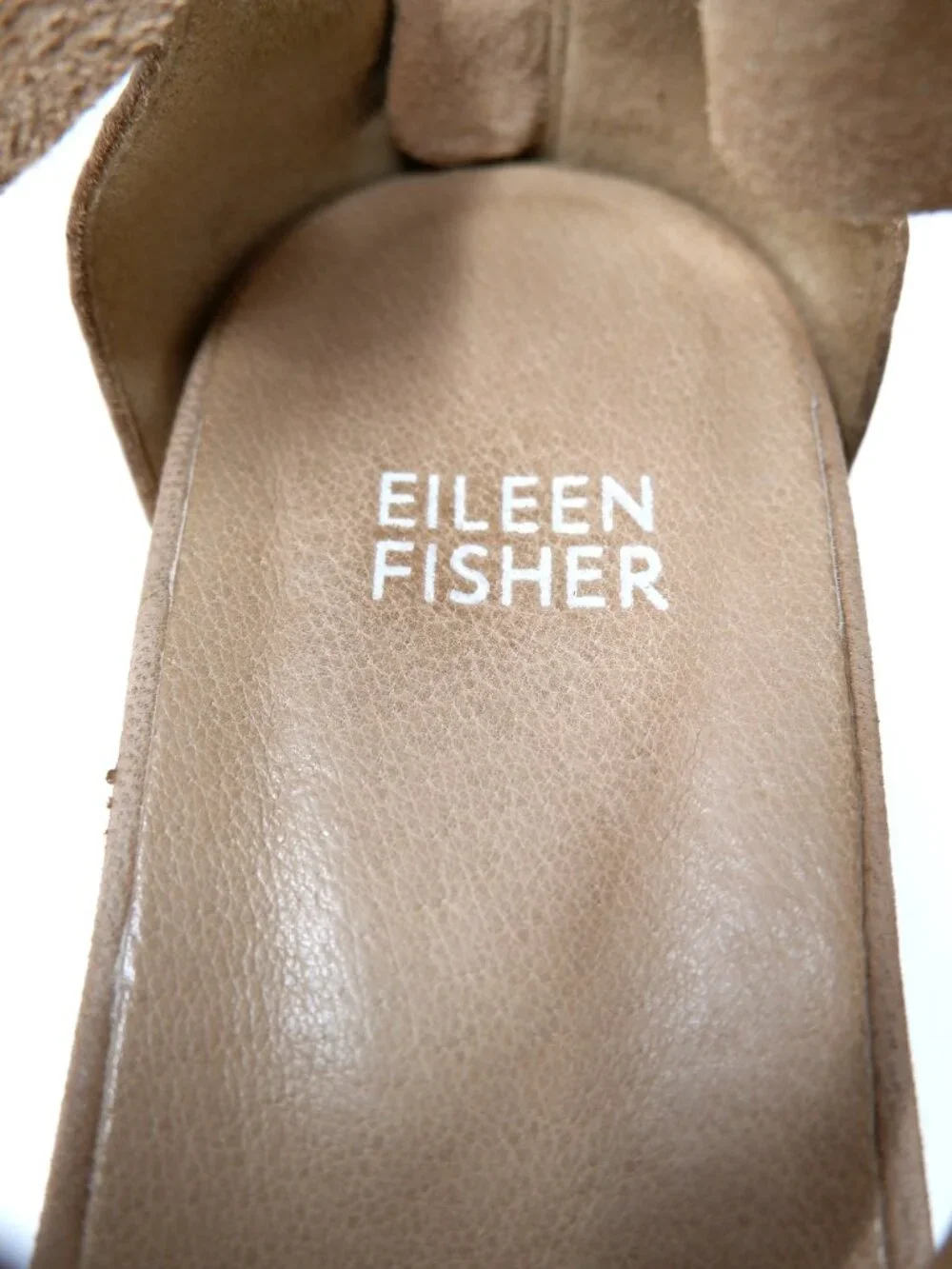Eileen Fisher Elon Tan Leather Platform Crisscross Wedge Sandal Size‎ 9.5